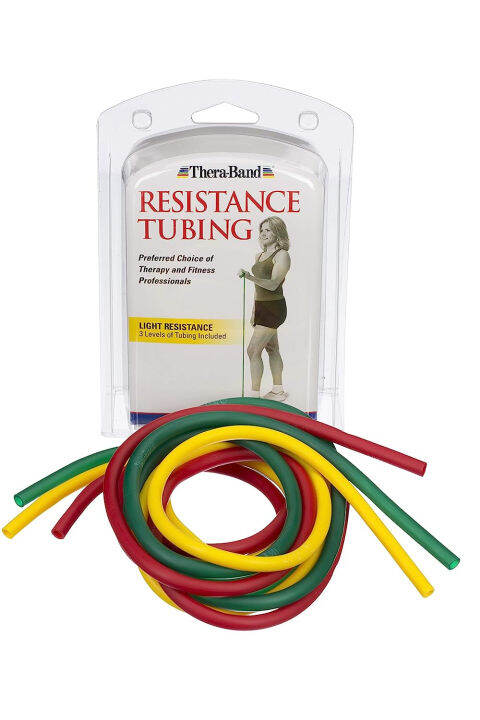 theraband-resistance-tubes-professional-latex-elastic-tubing-upper-amp-lower-body-core-exercise-physical-therapy-lower-pilates-at-home-workouts-amp-rehab-5-foot-yellow-red-amp-green-beginner-set-yello