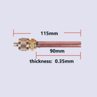 พินวาล์วสำหรับชาร์จแบตเตอร์รีชิ้นส่วนเครื่องมือมือสารทำความเย็นก๊าซราคาถูก R134a ทองแดงวาล์วต่อ Ac