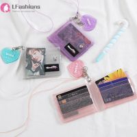 Women Transparent Purse Short Purse Mini PVC Clear Money Wallet Card Holder