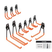 10 Pack Garage Storage Utility Double Hook Wall Finisher Tool Wallboard Hook Dip Plastic Storage Hook