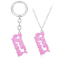 【2023】Movie Kill Bill Wagon Keychain Pink Letter Metal High Quality Enamel Keyring for Women Men Car Pendant Decoration Jewelry ！