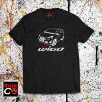 RIDECO เสื้อเชิ้ตพิมพ์ลาย TOYOTA WIGO 2020 สำหรับผู้ชาย 100%COTTON