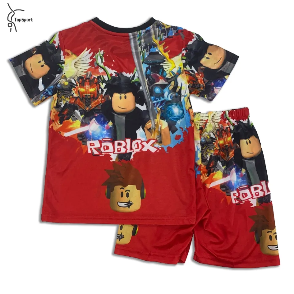 TopSport Kid's Roblox Anime Print Boys DryFit Terno Set For Sport Gym  Running Outdoor