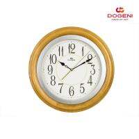 DOGENI นาฬิกาแขวน โดเกนี่ รุ่น WNW013LB สีน้ำตาลอ่อน ขนาด : Ø38.0x หนา 4.6ซม. Wooden Wall Clock