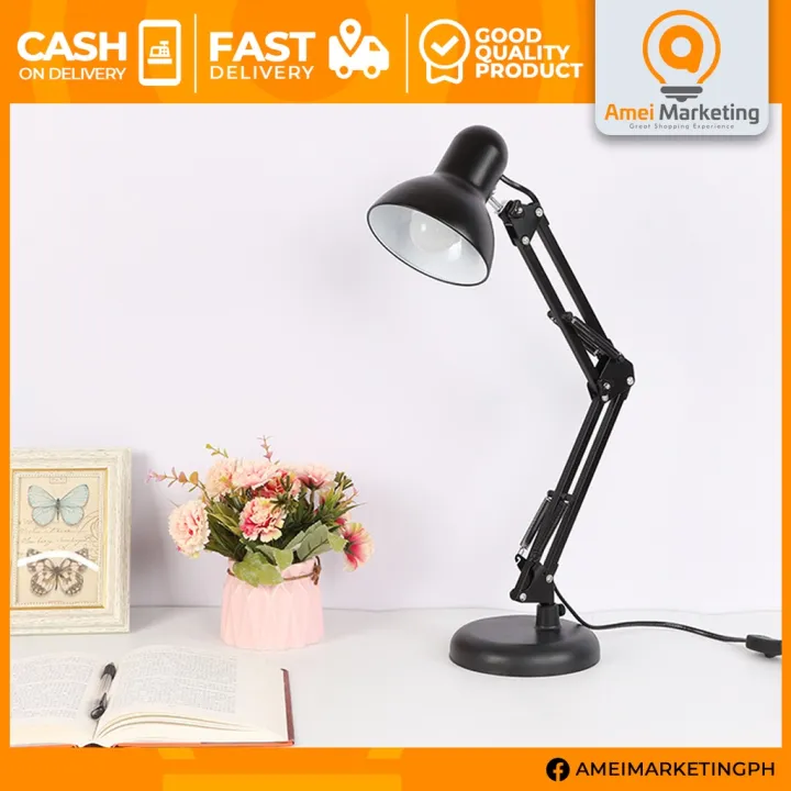 Metal Adjustable Arm Work Desk Lamp Study Room Lights Office Table Lamp