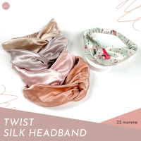 ผ้าคาดผม ที่คาดผมผ้าไหมมัลเบอร์รี่ Twist Mulberry Silk headband By SO SILK