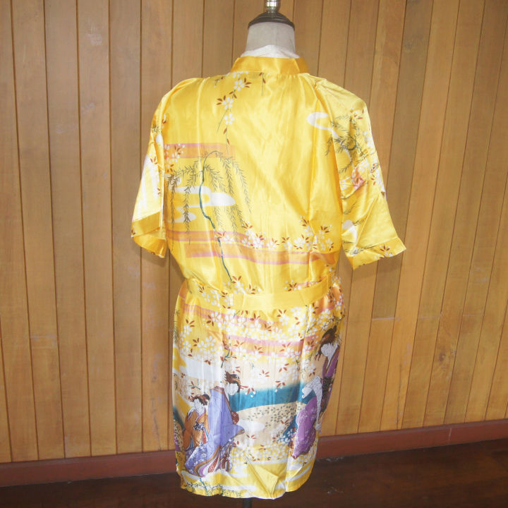 kimono-yellow-wear-to-bed-comfortable-to-wear-wear-to-the-house-put-on-after-bathing-สีเหลือง-ใส่นอน-ใส่สบาย-ใส่อยู่กับบ้าน-ใส่หลังอาบน้ำ-ความยาว112-ซ-ม-กว้าง-112ซ-ม-แขน-25-ซ-ม