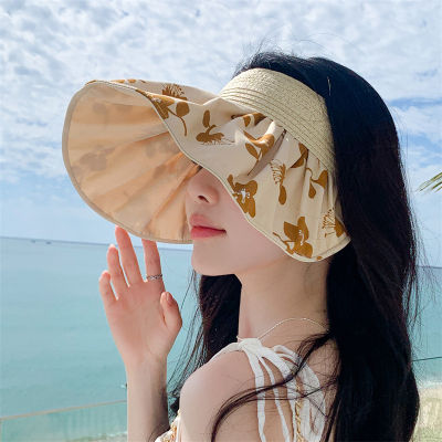 หมวกกันแดด, ฤดูร้อนผู้หญิงเกาหลี, หมวกที่ว่างเปล่า, หมวกเปลือกดอกไม้, 2023, แฟชั่นหมวกใหญ่ปีกดวงอาทิตย์ ZFL4