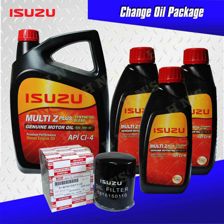 ISUZU MultiZ Plus Genuine Motor 10W30 Oil Change Package for Isuzu DMax 4JA1 4JH1 ( 2003