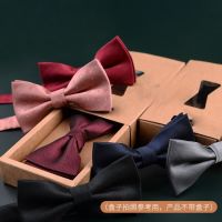 Business office formal mens bow tie marriage business career bow tie flat angle bow tie polyester bow tie dress formal tie men Boys Clothing