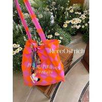 [RereOstrich ]ฤดูร้อน จำกัด สีชมพูส้ม Linger Funky Magic Market กระเป๋าผ้า Tote กระเป๋าสตรี