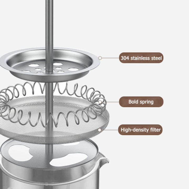 coffee-pot-เหยือกชงกาแฟสด-หม้อชากาแฟสด-ที่ชงกาแฟฝรั่งเศส-350-600-800-1000ml-ที่ชงกาแฟแบบกด-กาชงกาแฟ-กาชงกาแฟสด-french-press-pot-beautiez