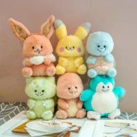 【LZ】﹊✷  13cm Pokemon PC Bulbasaur Eevee Charmander Pikachu Snorlax Pelúcia Kawaii Pingente Dos Desenhos Animados Anime Bolso Monster Toy Presente