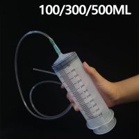 卐◘ 500ML Syringe Large Syringes Reusable Pump Measuring with Scale Syringe with Tube Pet Feeding Seringa Oil Glue Water Applicator