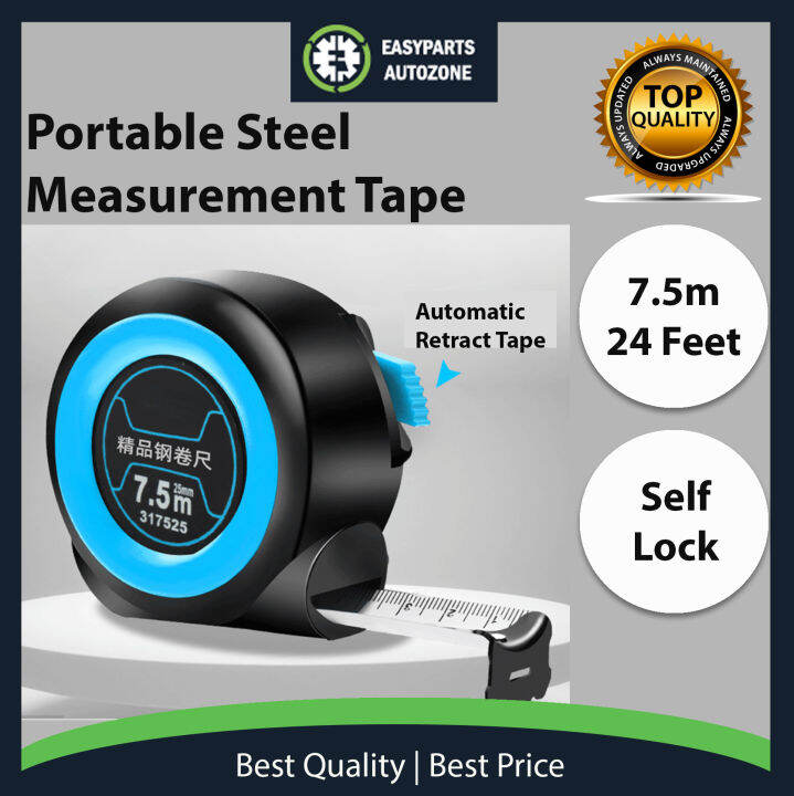Autozone Portable High Precision Steel Measurement 7.5m Tape With Auto