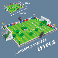 New Soccer Football Field Stadium World Team Player Football Figures Match Building Bricks Blocks Toys Gift Kid Winning Cup