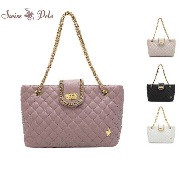 SWISS POLO LADIES QUILTED TOP CHAIN HANDLE BAG HJK 548/ QUILTED SLING