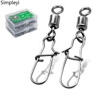 50-100 ชิ้น/กล่องตกปลา Connector Pin แบริ่ง Rolling หมุนสแตนเลส Snap Fishhook Lure หมุน Lure Fishing Tackle-SLPPP STORE