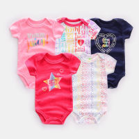 Ircomll 5PCSSet  Summer Baby Boy Girl Clothes Newborn Baby Cute Cotton Bodysuits Overalls and Jumpsuits Toddler Clothing