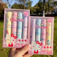 4pcs Cute Girl Heart Cat Large Capacity Colorful Highlighter Pen  Bold Soft Head Marking PenHighlighters  Markers