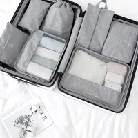 New Travel Set 7pcs/set Travel Bag Organizer Luggage Suitcase Packing Cube 2023 Shoe Clothe Storage Bags For Traveling Pouch KitShoe Bags