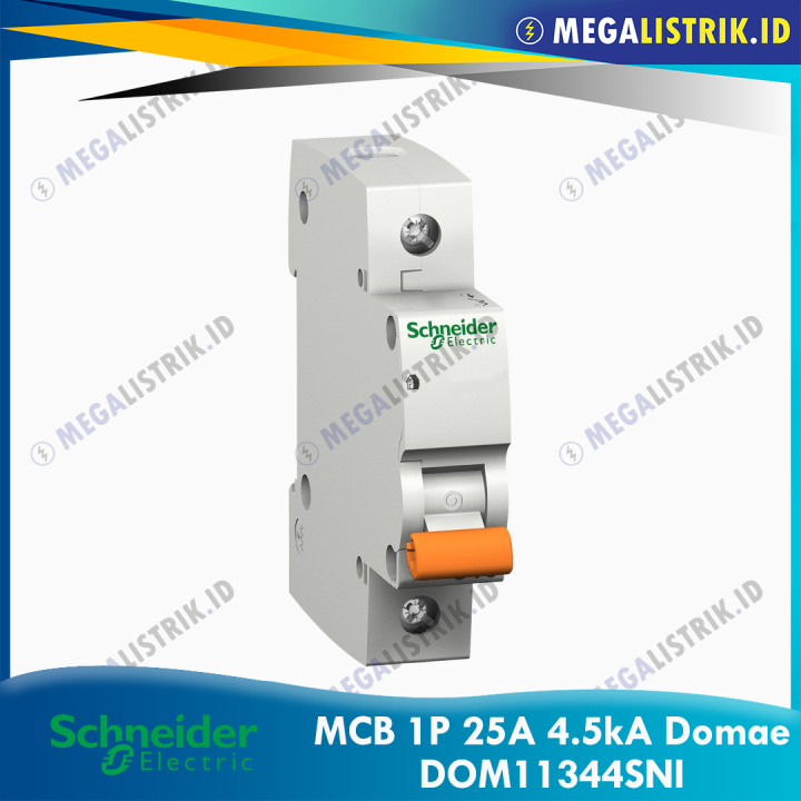 SCHNEIDER MCB DOMAE 1P 25A / MCB 1 PHASE 25 AMPERE SNI DOM11344SNI ...