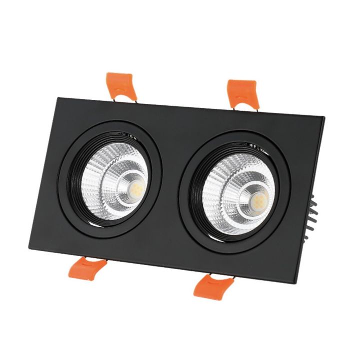 ไฟดาวไลท์ตาคู่-ปรับมุมได้-ไฟในตัว-รุ่นcob-2x9w-downlight-spotlight-led-สว่าง-แบบฝังฝ้า