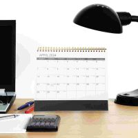 2024 Desk Calendar Small Standing Flip Countdown Desktop Monthly Office Calendars