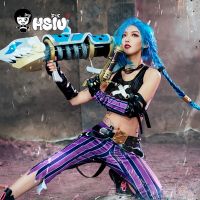 Jinx Cosplay Costume LOL Arcane Cosplay Costume HSIU Uniform Outfits Halloween Carnival Suit Girls Cosplay Party LOL Cosplay