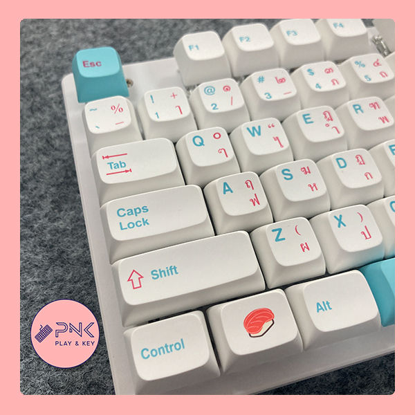 คีย์แคป-ไทย-ซูชิ-ปุ่มกด-keycap-pbt-xda-121-ปุ่ม-สำหรับแมคคานิคอล-คีย์บอร์ด-คัสตอมคีย์บอร์ด-มีภาษาไทย-สวยๆ-เรียบๆ-หรูๆ-ญี่ปุ่น-keycap-sushi-thai