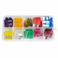 50x/Set Mixed Medium Standard Blade Fuse Car Auto Assorted Fuse Kit 3A~40A &amp;Case Fuses Accessories