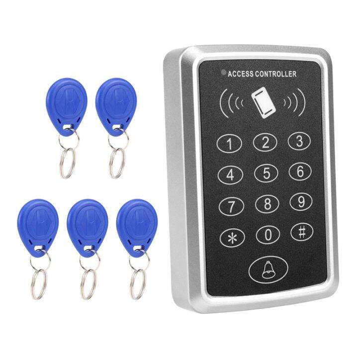 Door Access Control System, 125KHz RFID EM ID StandAlone Password Keypad with RFID Key Fobs