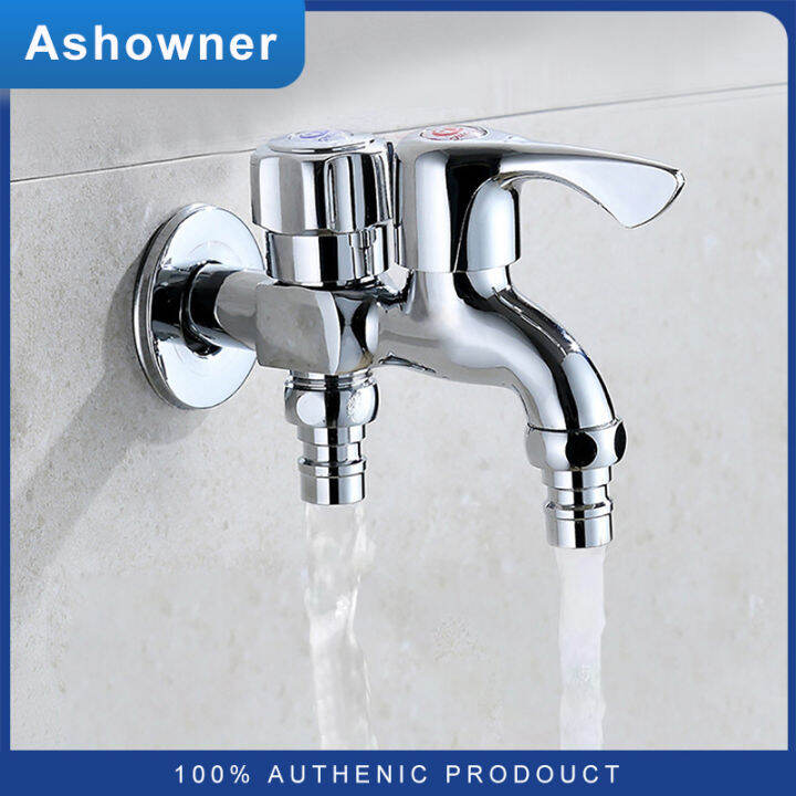 Ashowner Washing Machine Faucet Double Water Outlet Mop Pool Brass Tap ...