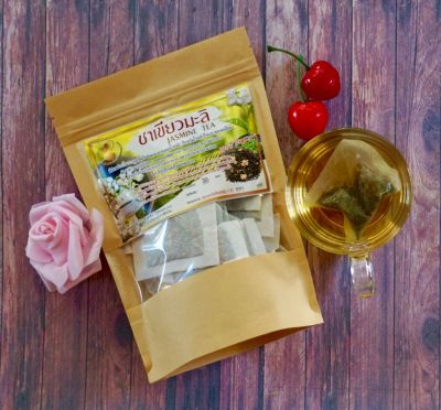 ชาเขียวอัสสัมอบดอกมะลิ ขนาดบรรจุ 100 ซองชา ดอยแม่สลอง Jasmine Tea ชาอัสสัม ชาป่า ชาพื้นเมือง ชาเมี่ยง ชาออแกร์นิคแท้ 100%