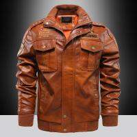 แจ็คเก็ตหนัง ของผู้ชายหลวมใหม่ของ ชุดแข่งรถจักรยานยนต์ Mens Leather Tooling Jacket