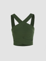 Cider Cider Criss Cross Cut Out Crop Tank Top เสื้อกล้ามครอปท็อปผู้หญิงเสื้อแฟชั่นผญสไตล์เซ็กซี่