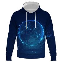 Sudadera con capucha con estampado 3D para hombre y mujer, ropa de calle informal con imagen inteligente de IA, jersey de gran tamaño, prendas de vestir exteriores