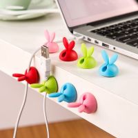 5Pcs Rabbit Ears Cable Winder Bunny Charger Wire Cord Organizer Clip Tidy Desk Earphone Bobbin Clamp Ties Fastener Cable Management