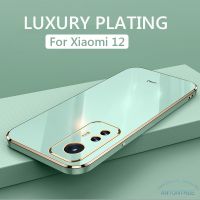 Xiaomi 12ครั้ง Pro Mi12T Pro หรูหราชุบตรงบางขอบคุ้มครองปลอก Soft Silicon ปกหลังกรณี