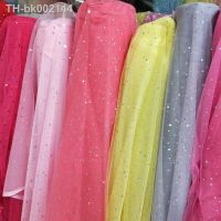 ✠□♗ 1m Sequin Mesh Lace Soft Sand Tulle Lace Fabric Wedding Princess Dress Brocade Sewing Dot Yarn Black White Blue Diy Decorations