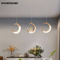 DOOMYHOME ไฟหรี่แสงได้รูปดวงจันทร์นักบินอวกาศโคมระย้า LED ทันสมัยใหม่โคมไฟในร่มบาร์โคมระย้าห้อยห้องน้ำห้องรับประทานอาหาร