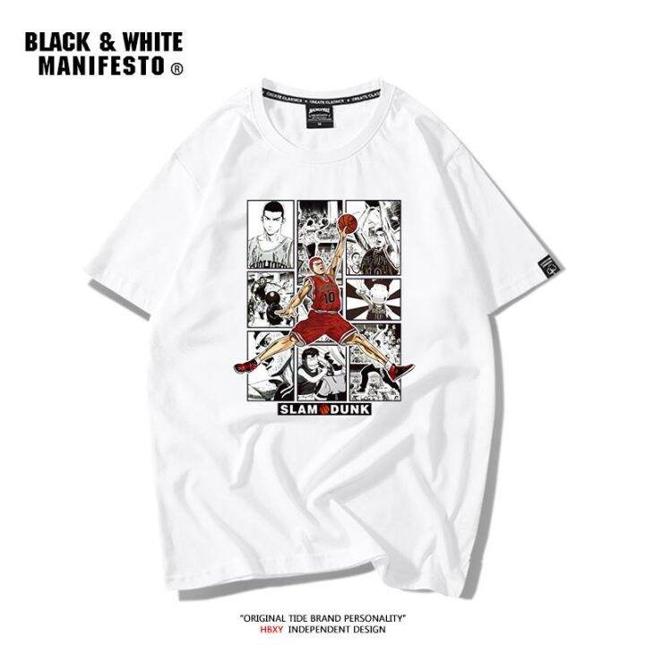 ข้อเสนอพิเศษ-tshirt-เสื้อยืดแขนสั้น-พิมพ์ลายการ์ตูนอนิเมะ-slam-dunk-sakuragi-เหมาะกับฤดูร้อน-สไตล์ญี่ปุ่น-สําหรับนักเรียน-s-5xl-s-5xl