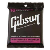 สายกีต้าร์โปร่ง Gibson Master Built Akogi ระดับพรีเมี่ยม Super Ultra Lights - .010 - .047  MASTERBUILT PREMIUM ACOUSTIC STRINGS, 80/20 BRONZE WOUND $8.99