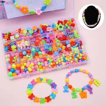 Girls DIY Bead Set Jewelry Making Kit for Kids Girl Pearl Beads for  Bracelets Rings Necklaces Creativity Kits Art Craft