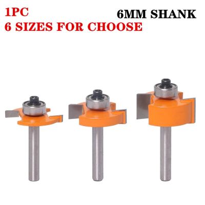 1pc 6mm Shank Biscuit T Slot Wood Router Bit พร้อมแบริ่งด้านบน C3 คาร์ไบด์ Slotting / Jointing Woodworking Milling Cutter