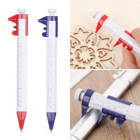 LY Gift Vernier Calipers Pen Stationery Write Tool Ballpoint Measuring Writing Instrument Rotating Multifunctional Uni Scale RulerMulticolor