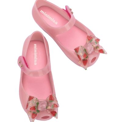 Mini Mlsa Strawberry Shoes Classic New Summer Jelly Shoe Girl Non-slip Kids Toddler 2022 Beach Sandals