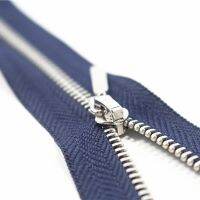 ۩❧▦ 21cm 10pcs Close-End deep blue Metal Zippers With Pearl Slider Multi-color 3 Zippers For DIY Sewing 1 Colors Available