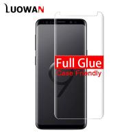 LUOWAN สำหรับ Samsung Galaxy Galaxy S9เต็มกาวกระจกกันรอยหน้าจอ [กรณีที่เป็นมิตร][100% ความไวต่อการสัมผัส] ป้องกันรอยขีดข่วน/ลายนิ้วมือ