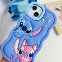 สำหรับ Samsung Galaxy S23Plus S22 S21เคส S20FE พิเศษเคสซิลิโคนนิ่มลายการ์ตูนน่ารักรูปทรงสติทช์น่ารักสำหรับ Samsung A14 A53เคส A04E